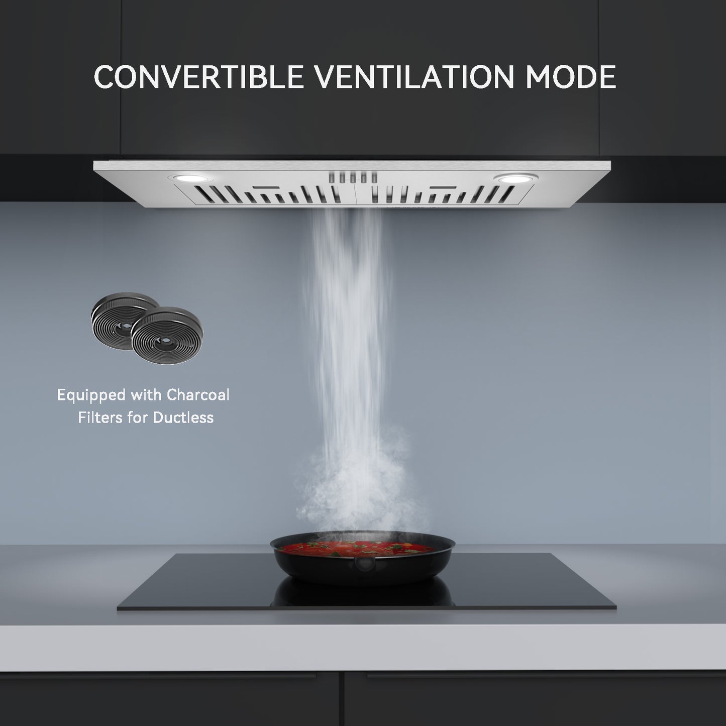 hermitlux Insert Range Hood HMX-USB13G70-AC 193W