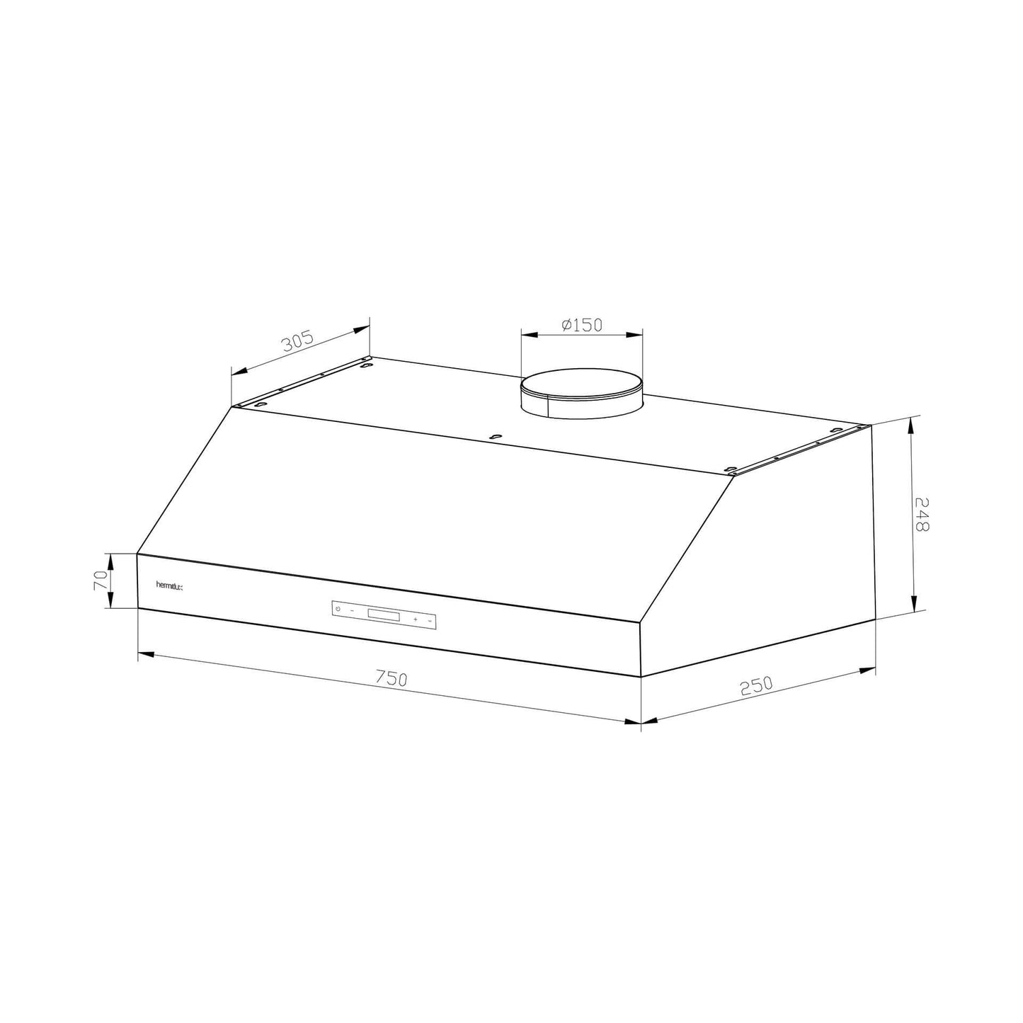 the size of range hood