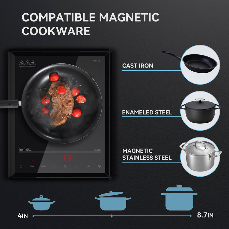 hermitlux Portable Induction Cooktop HMX-IC06B 1800W